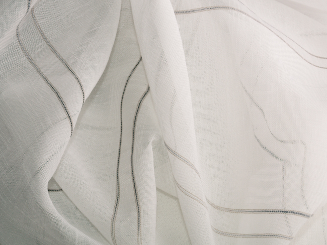 Gardine Leinenoptik nach Maß gefertigt bis 2,90m hoch