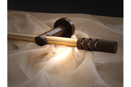 Gardinenstange Messing Nussbaum 20mm Johanna