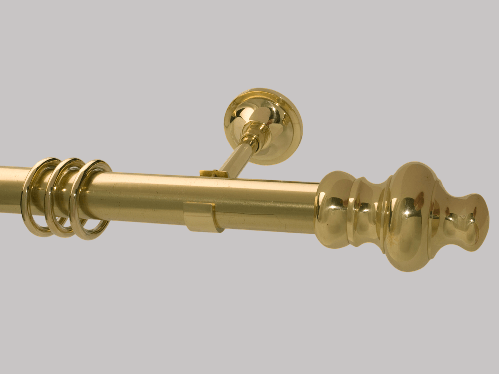 Gardinenstange Messing massiv glanz 30 mm Modell Joseph 1