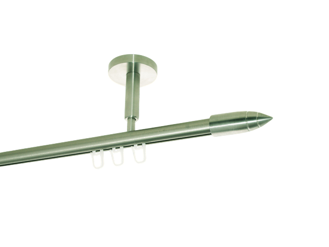 Gardinenstange Deckenträger V2A/Innenlauf 16mm Rillenpatrone 1lf Gardinenstange Deckenträger V2A/Innenlauf 16mm Rillenpatrone 1lf