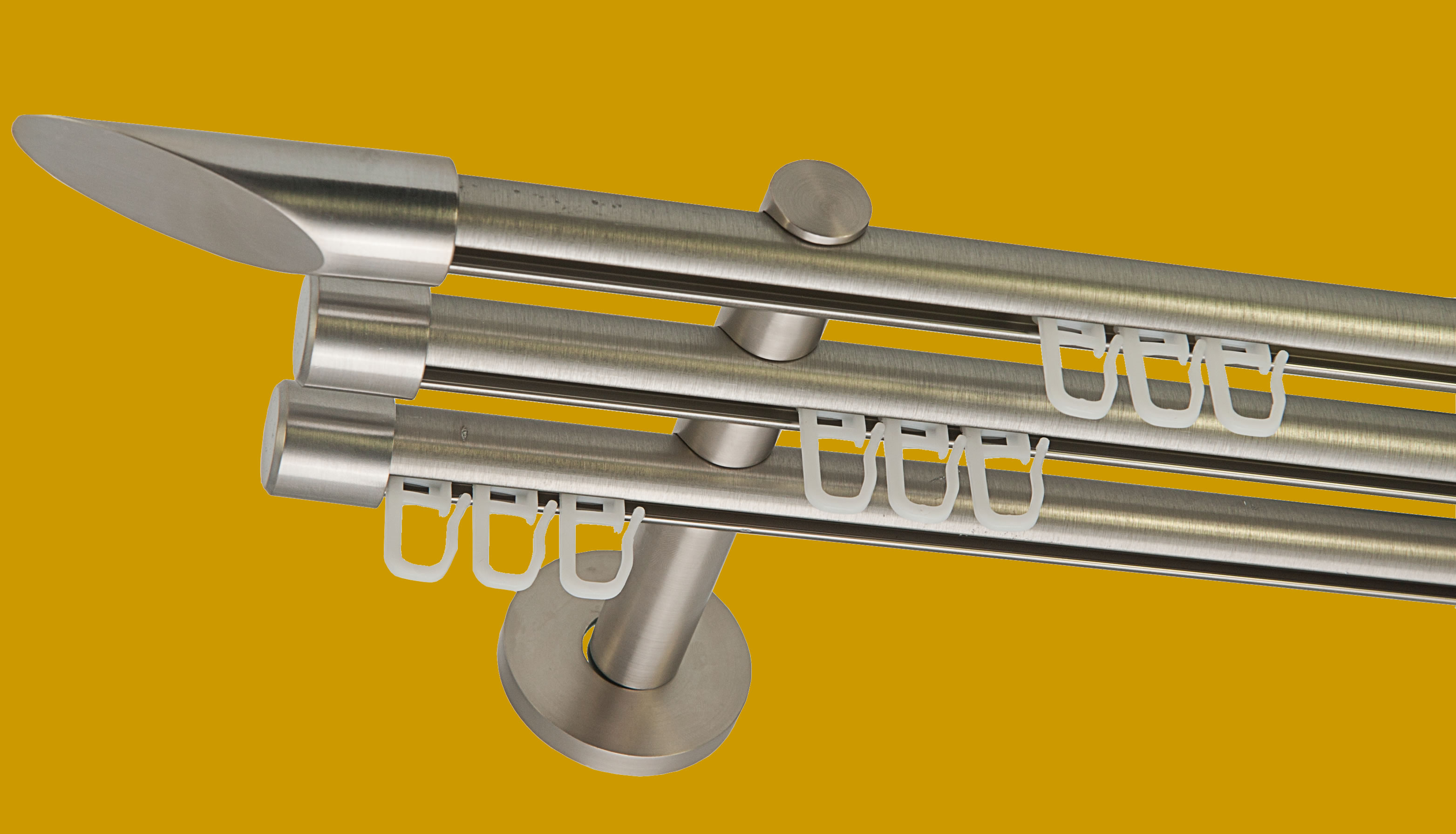 Gardinenstange Innenlaufsystem 3 läufig 16mm Modell Marbella