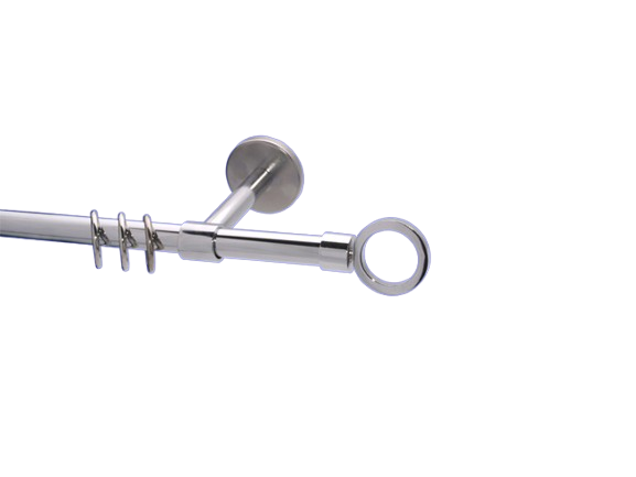 Gardinenstange Chrom glanz 16 mm Ring