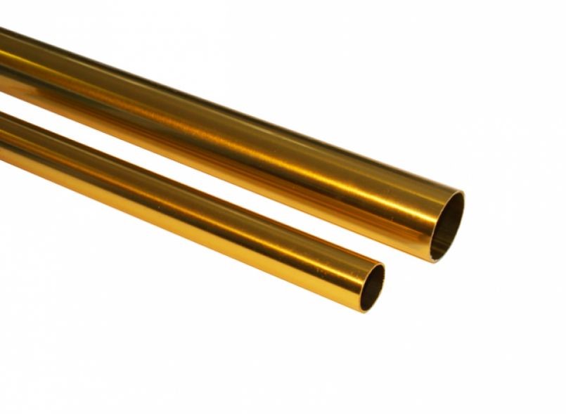 Messingrohr glanz für 25 mm Gardinenstangen