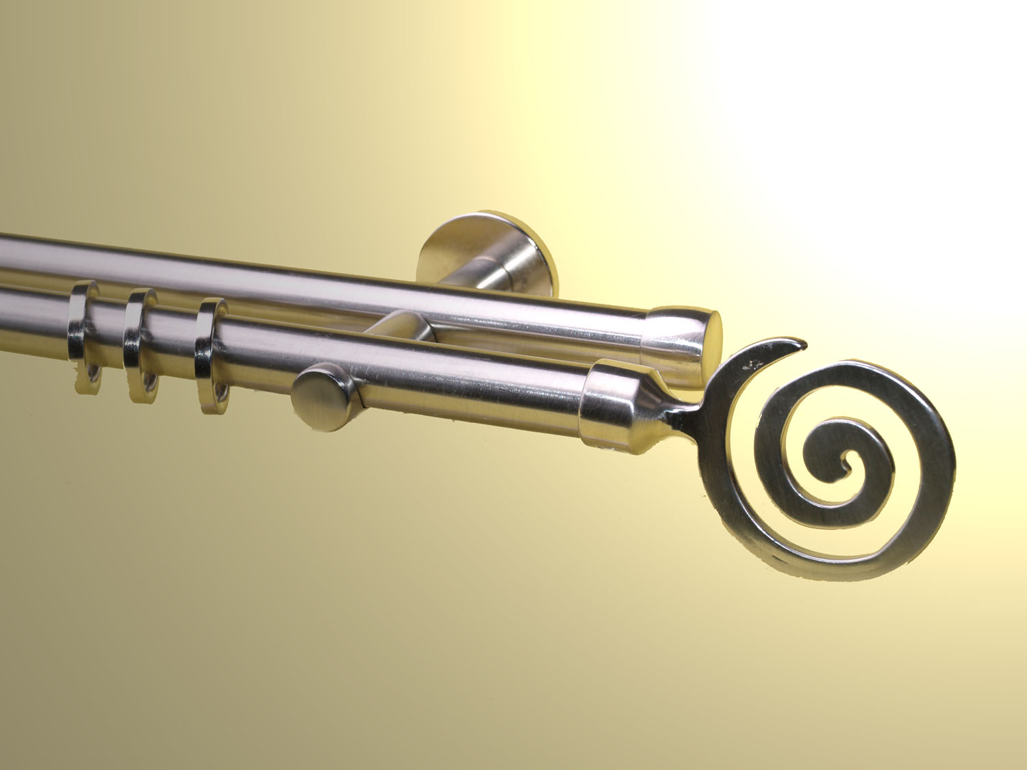 499_0 Vorhangstangestange Nickel geb 20 mm Adriano doppell.