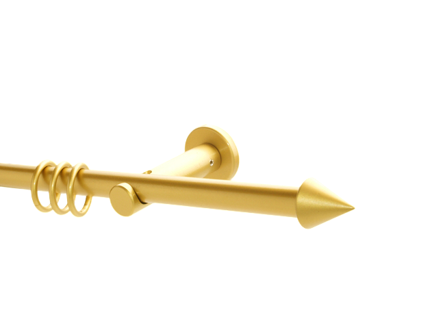 Gardinenstange Messing matt Design 16mm Modell Palma Gardinenstange Messing matt Design 16mm Modell Palma