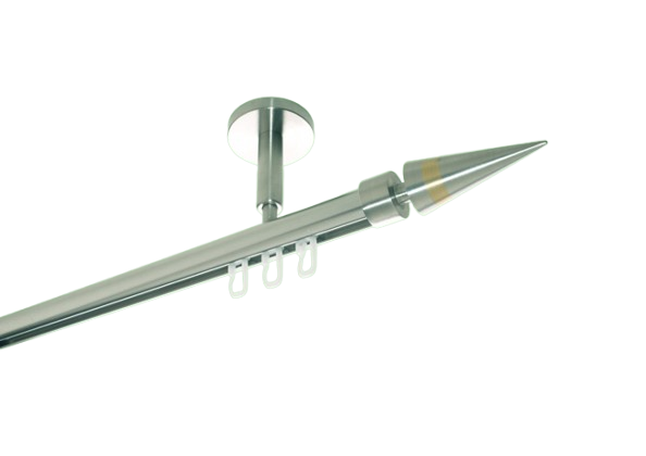 Gardinenstange Decke Edelstahl Innenlauf 20mm Kegel gold 1lfg