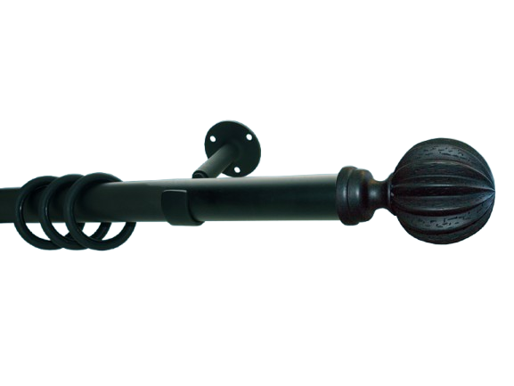 Gardinenstange Eisen schwarz 30mm Carlos