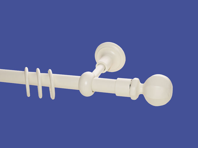 Gardinenstange weiß aus Eisen 20 mm 