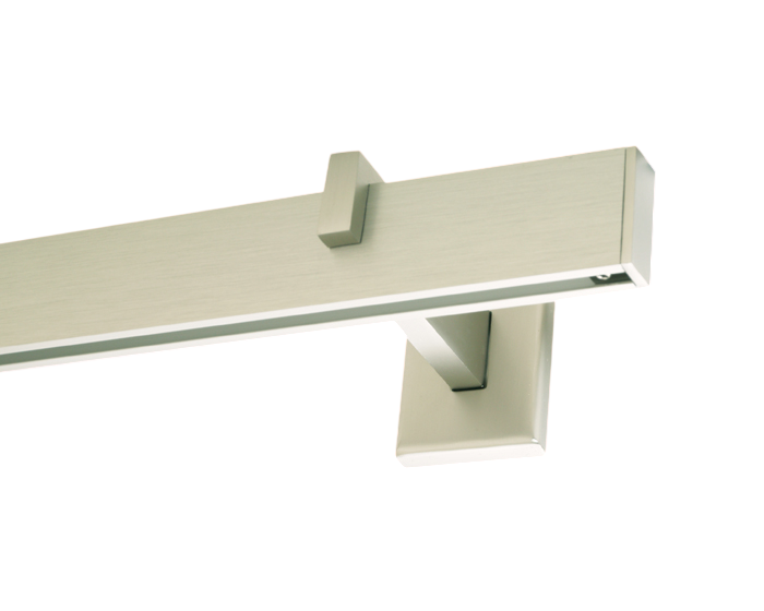 Gardinenstange eckig Maricel Aluminium Edelstahldesign Innenlauf