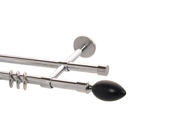 Gardinenstange Chrom glanz Design 16mm Modell Träne