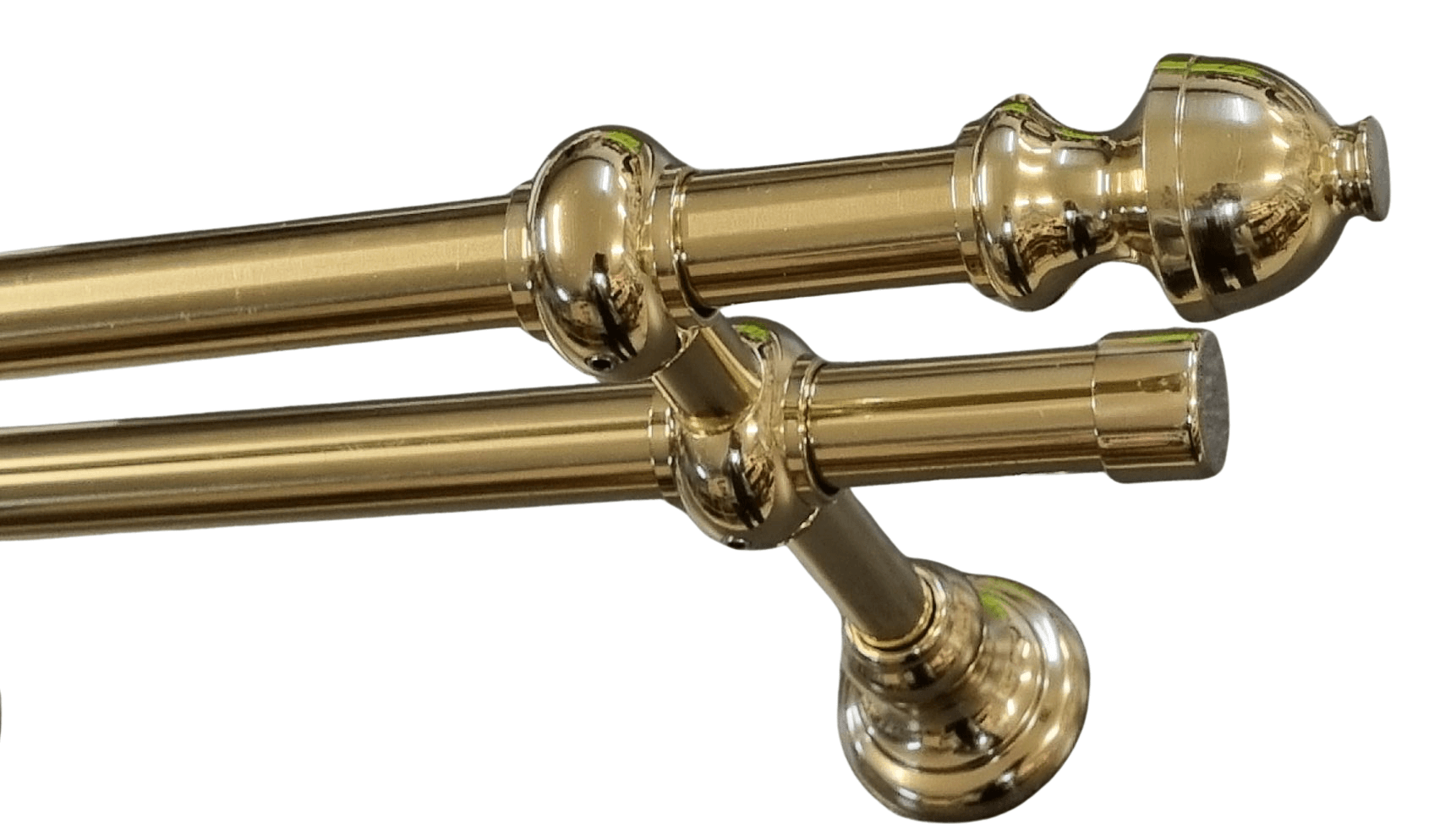  Gardinenstange Messing glanz 20mm doppell. Modell-Benedikt