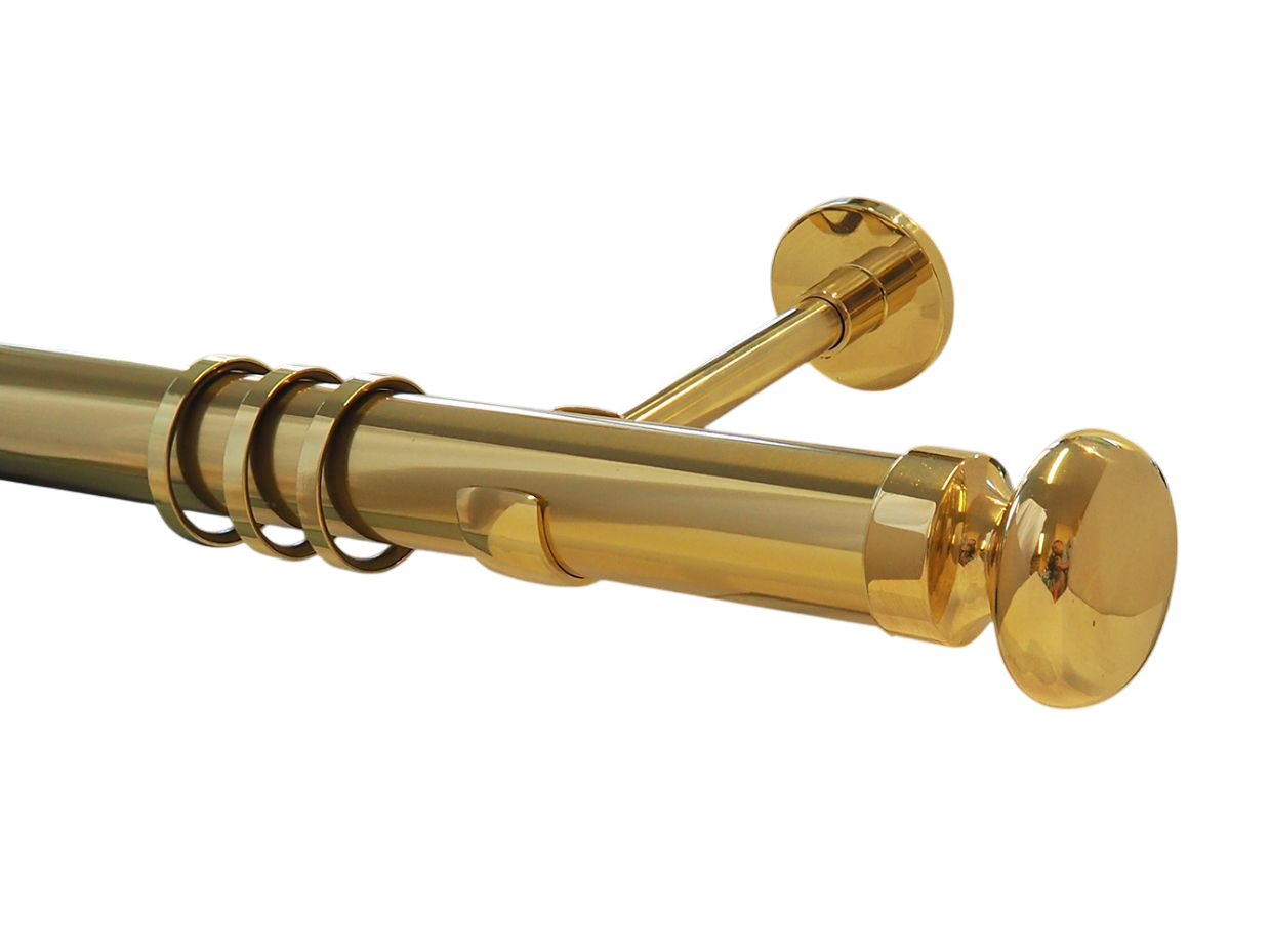 Gardinenstange Messing massiv glanz 40 mm Modell Artur Schloss Interieur Classic Gardinenstange Messing massiv glanz 40 mm Modell Artur Schloss Interieur Classic