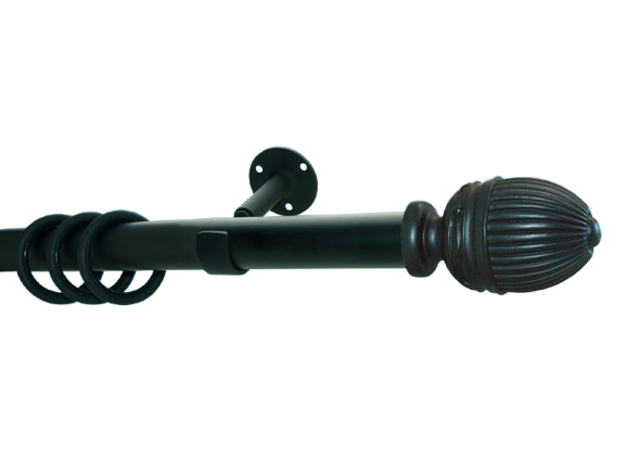 Gardinenstange Eisen schwarz 30mm Felipe Gardinenstange Eisen schwarz 30mm Felipe