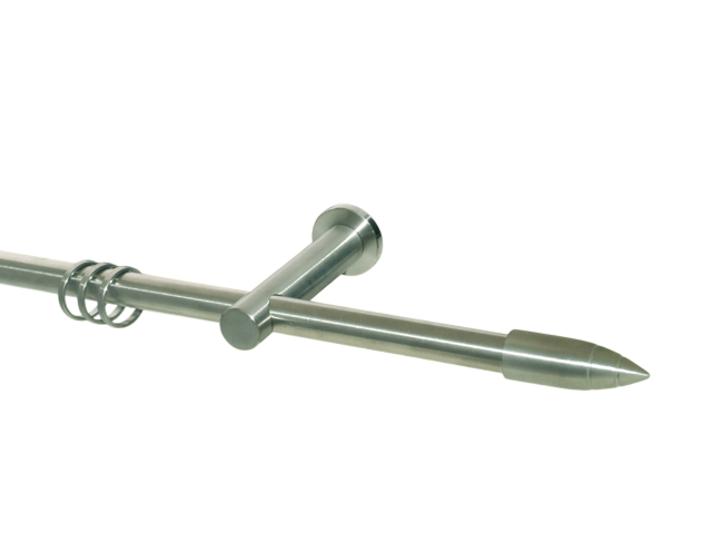 Gardinenstange Edelstahl Rundrohr 16mm Rillenpatrone Träger gesc