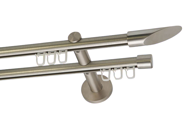 Gardinenstange Innenlaufsystem 16mm Edelstahl Design Marbella