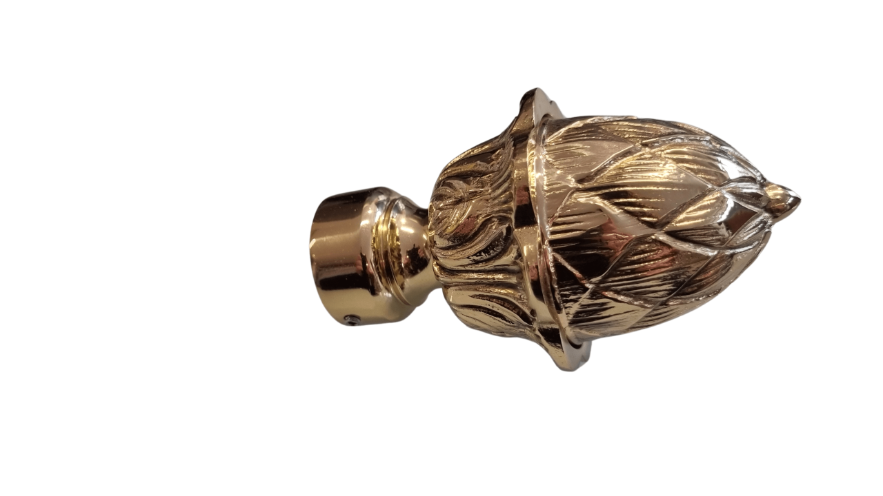 Endstück Modell Pinie Messing glanz massiv für 30mm Gardinenstangen Endstück Modell Pinie Messing glanz massiv für 30mm Gardinenstangen