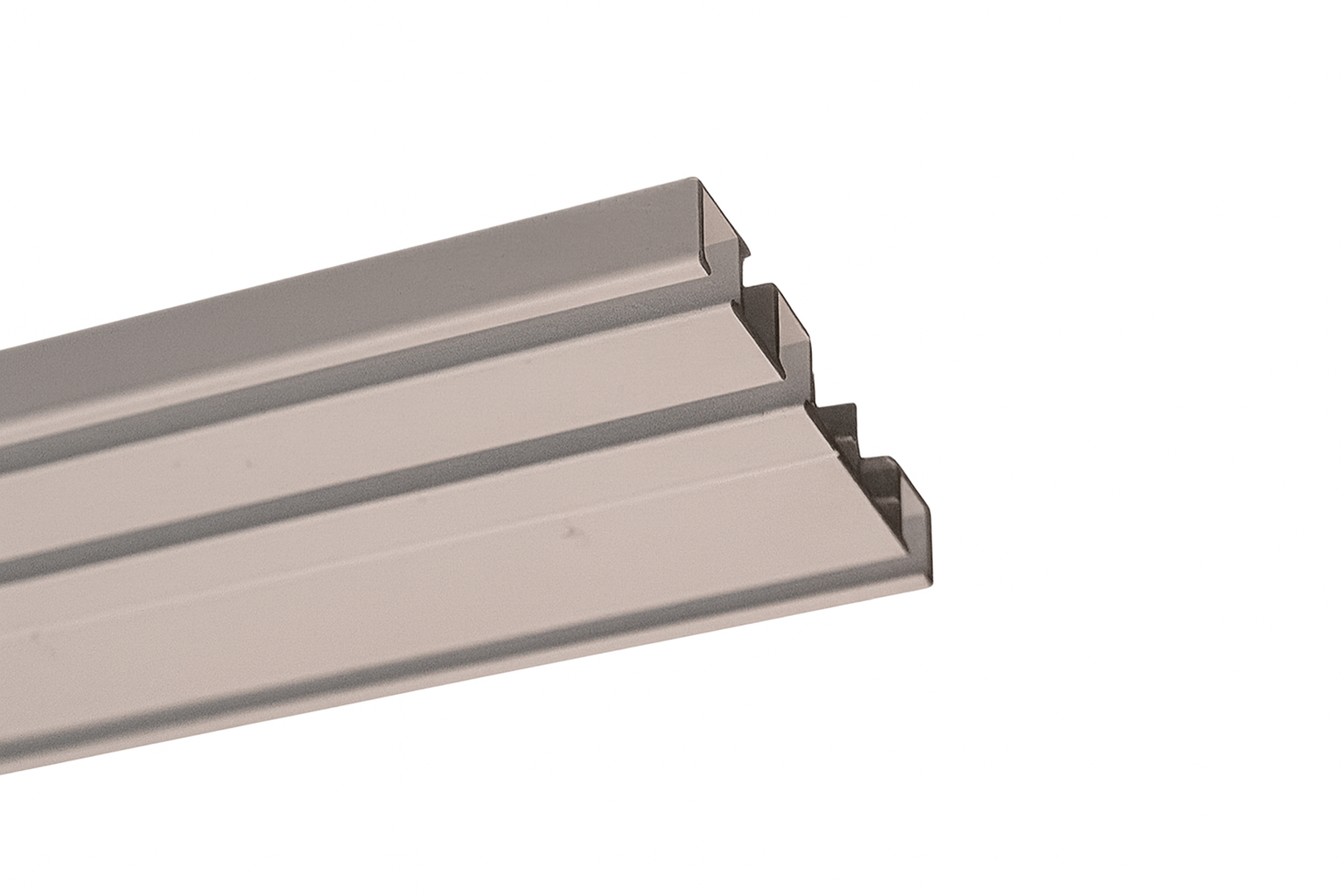 Gardinenschiene 2 lauf mit Ueberzugslauf Objektschiene Modell340