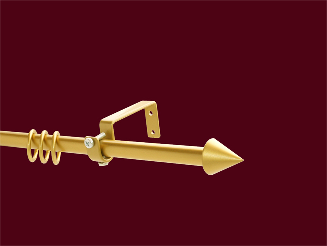 Gardinenstange Messing matt Design 16 mm Palma Einfacher Träger