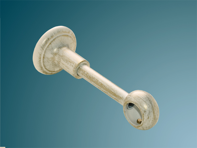 2306_0 Wandträger Weißgold aus Eisen für 20 mm Gardinenstangen