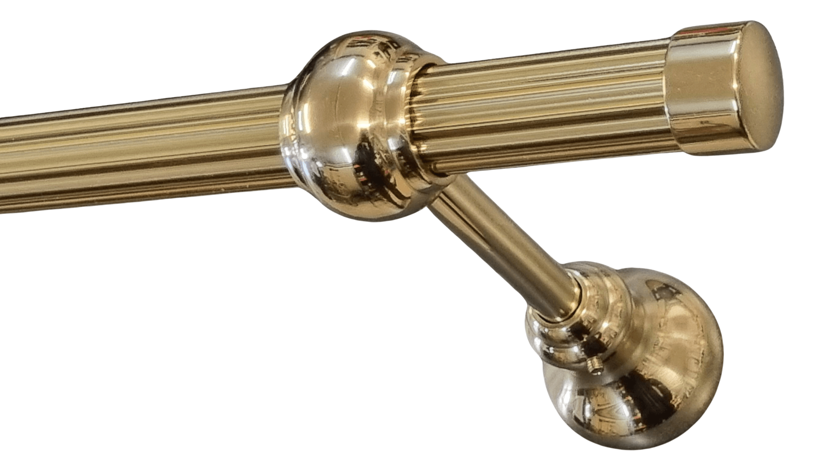 Gardinenstange Messing 28 mm Modell-Moritz kanneliert