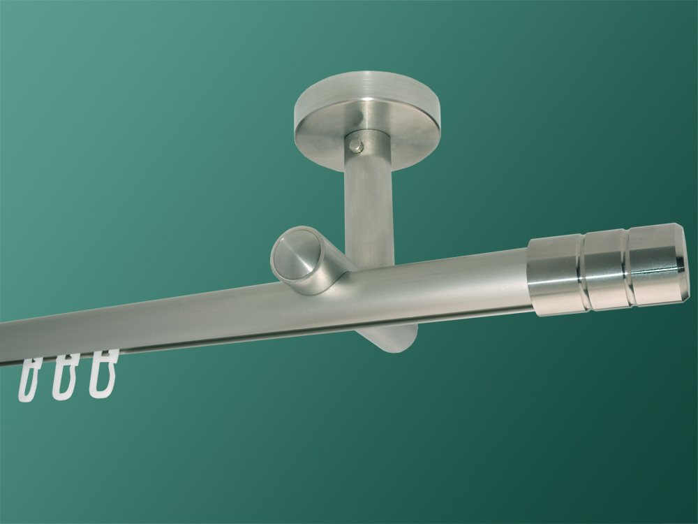 2493_0 Gardinenstange Decke Edelstahl Innenlauf 20mm Jolly