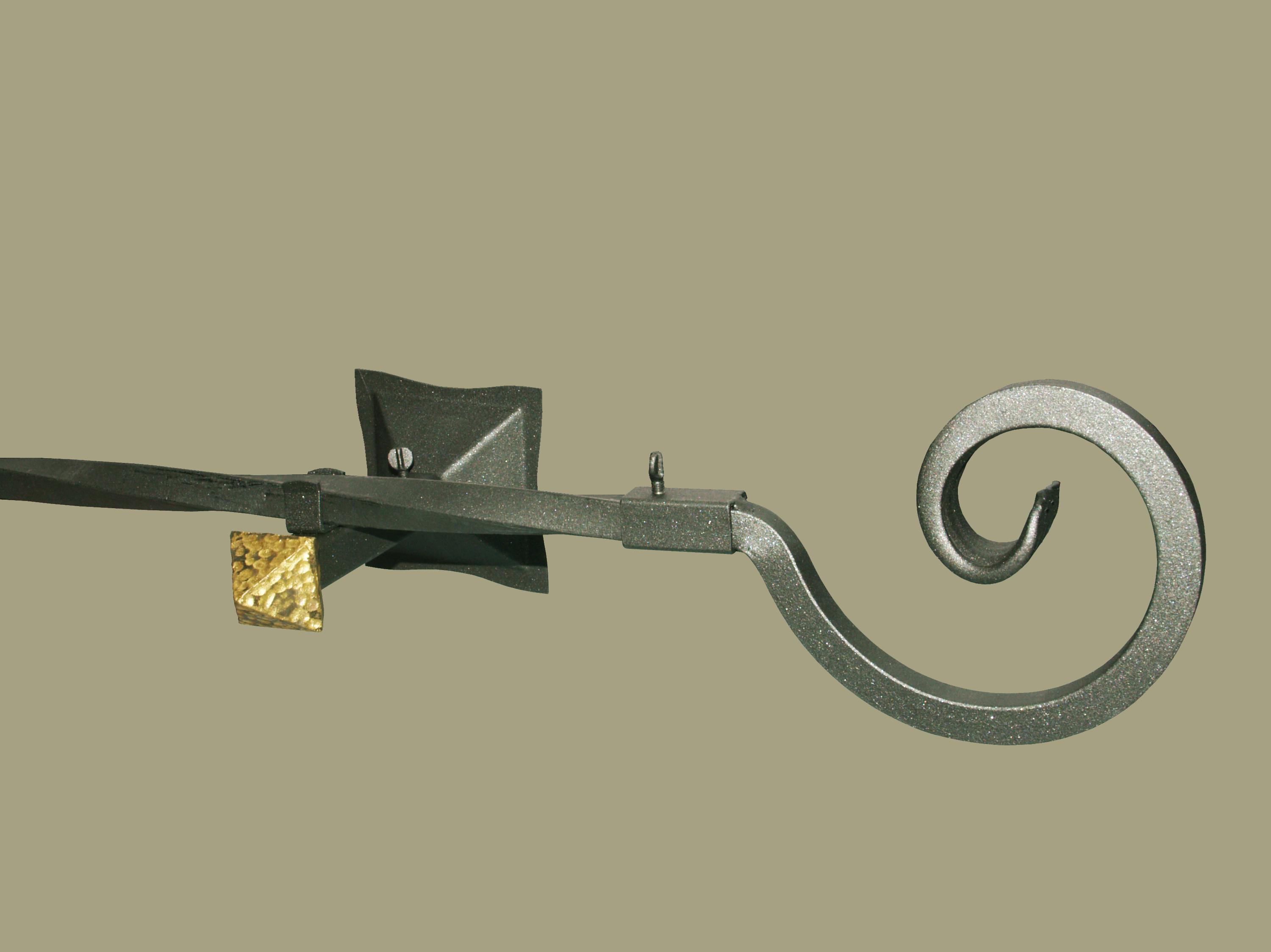 1700_0 Gardinenstange schwarz 15 mm