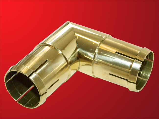 2431_0 Eckverbindert für Gardinenstangen 20/30 mm Messing glanz