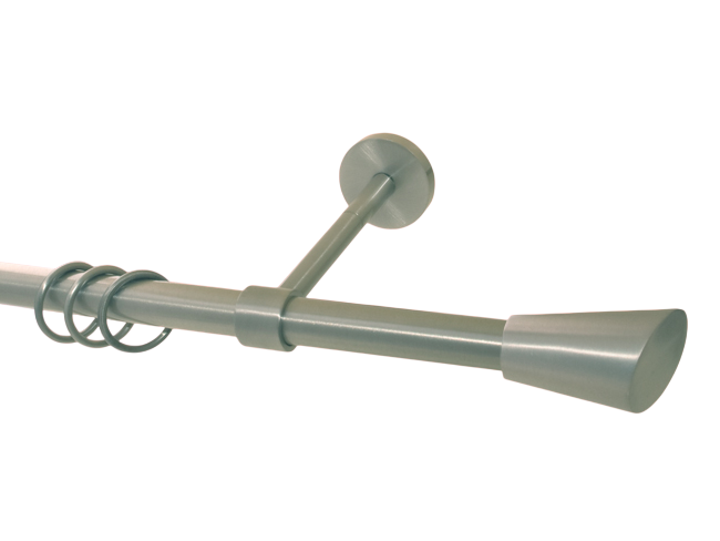 Gardinenstange Messing massiv Ausführung Nickel matt 20mm