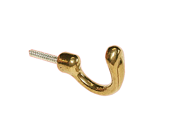 Raffhaken Messing glanz glatt Raffhaken Messing glanz glatt