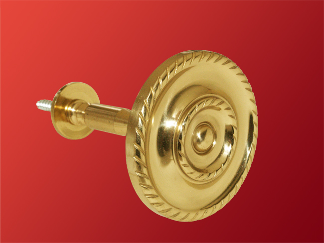 Raffhalter-Raffrosette Messing massiv-Modell Carlotta