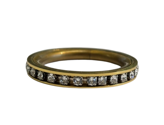 Gardinenringe Messing massiv glanz mit Swarovski und Gleiteinlage 20/28mm