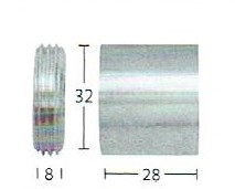 2432_0 Wandlager für 28mm Edelstahlrohre