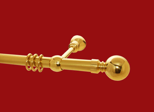 Gardinenstange Messing glanz 30mm Modell Jaroslav Rohr glatt