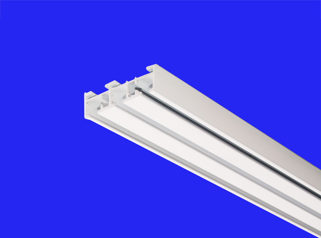 262_1 Flächenvorhangschiene 3-läufig Modell 3000 weiss