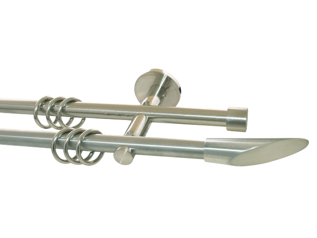 Gardinenstange doppell. Nickel geb. 16 mm Marbella Gardinenstange doppell. Nickel geb. 16 mm Marbella