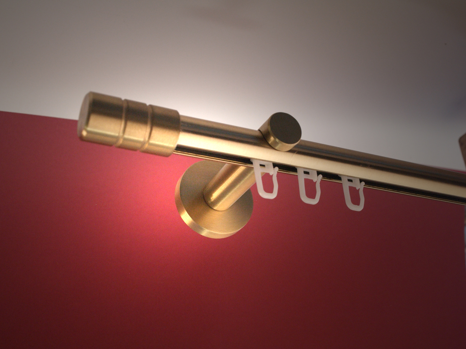 386_0 Gardinenstange Messing matt Innenlaufsystem 20 mm Ricarda