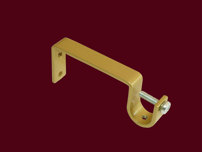 1157_0 Einfache / Winhel Träger Messing matt Design für 16 mm Rohre