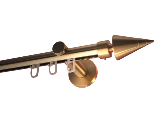 Gardinenstange Messing matt Innenlaufsystem 20 mm Rofina Gardinenstange Messing matt Innenlaufsystem 20 mm Rofina