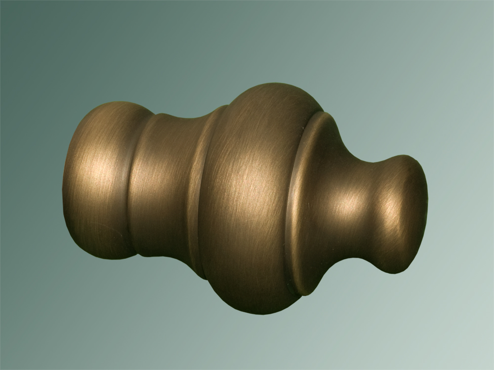 2704_0 Endstück Messing bronziert Modell Joseph für 28mm Rohr