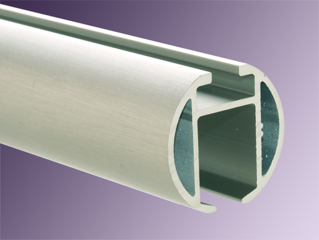 Aluminiumprofil 28mmØ Edelstahl optik