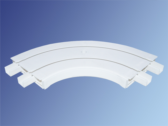 2213_0 Durchschleuderbogen für Kunststoff Vorhangschienen 2 läufig