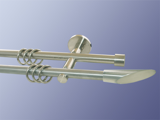 140_0 Gardinenstange 16 mm geb. Nickel doppell. Marbella