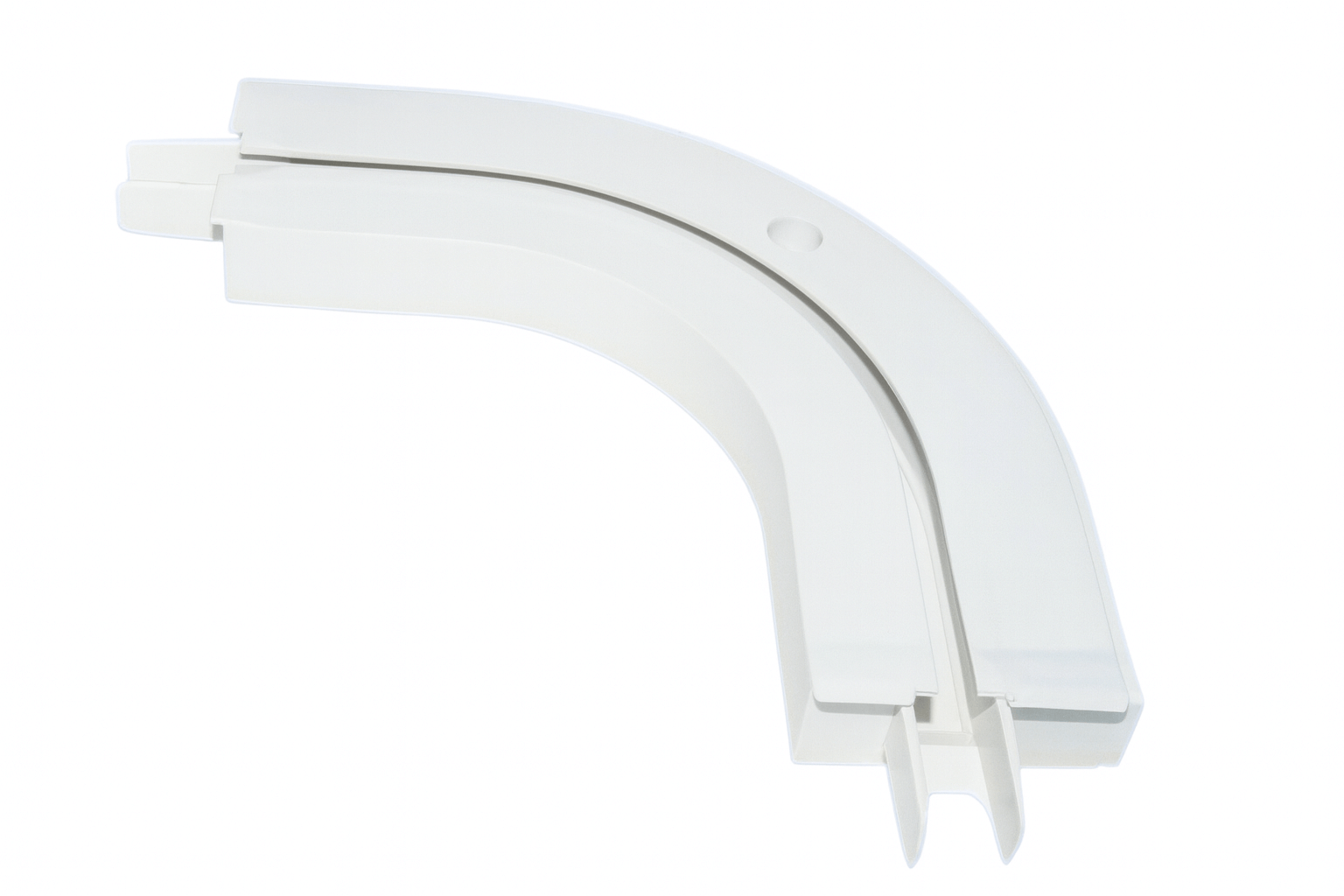 Durchschleuderbogen für Kunststoff Vorhangschienen 1 läufig