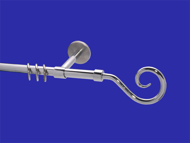 1040_0 Gardinenstange Chrom glanz 16 mm Roma