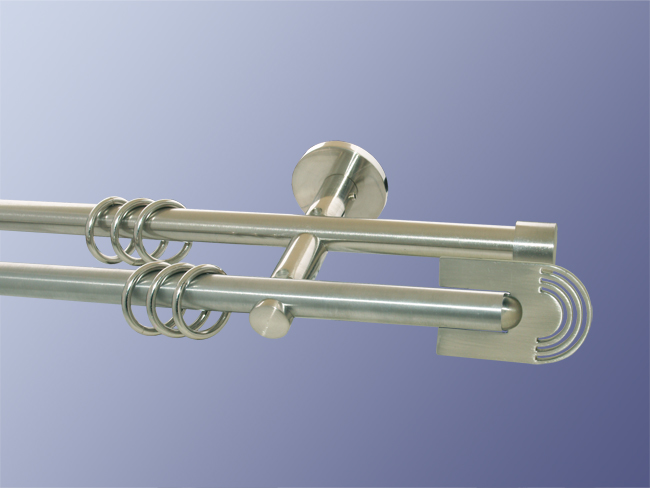 Gardinenstange doppell. Nickel geb. 16 mm Mintaka