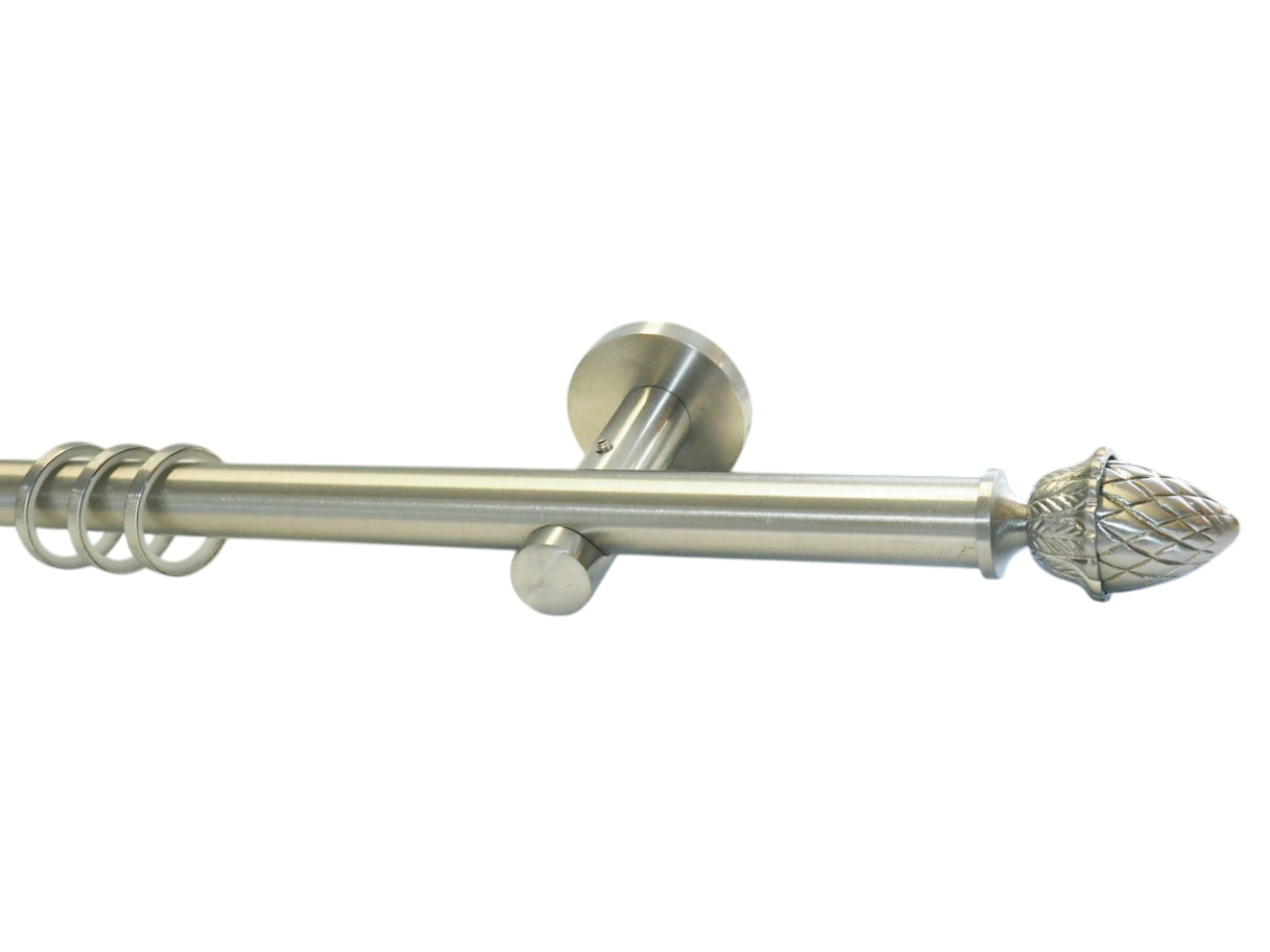 Gardinenstange Pinie Nickel matt 20 mm Messing massiv Gardinenstange Pinie Nickel matt 20 mm Messing massiv