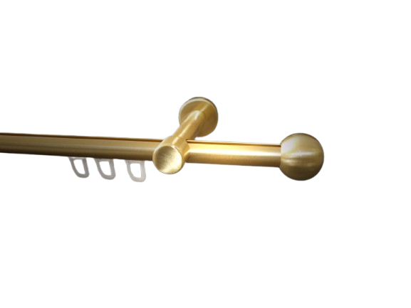 Gardinenstange Innenlauf Messing geb. 16mm Modell Bologna einl.