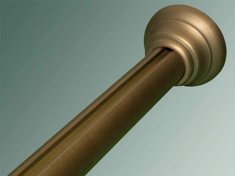 Wandlager Messing bronziert für 28mm Stangen