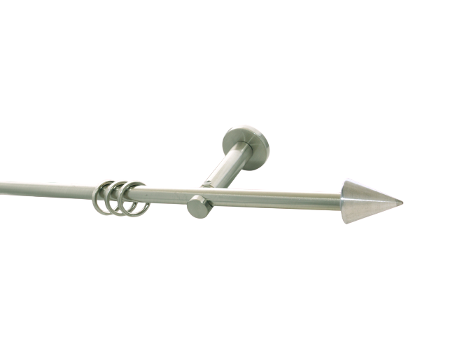 Gardinenstange Nickel gebürstet 12mm Palma 1 läufig