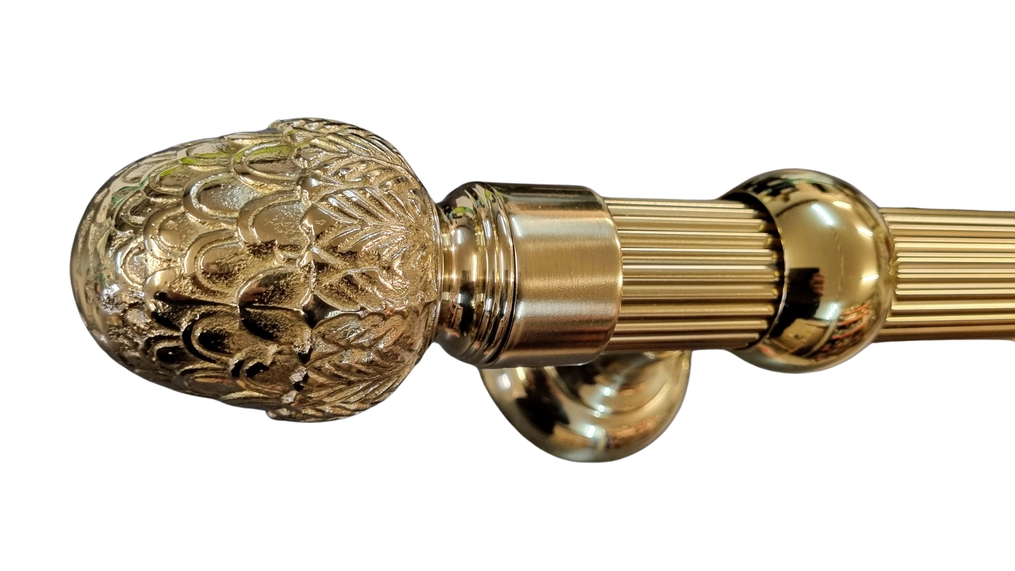 Moderne Gardinenstange kanneliert glanz 35 mm Rohr 